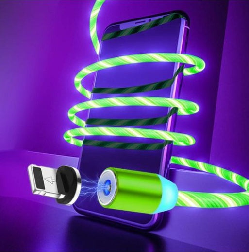 Kompatibel mit Apple – Leuchtendes Magnetisches Datenkabel mit Fließlicht-Effekt