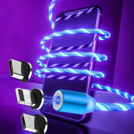 Kompatibel mit Apple – Leuchtendes Magnetisches Datenkabel mit Fließlicht-Effekt