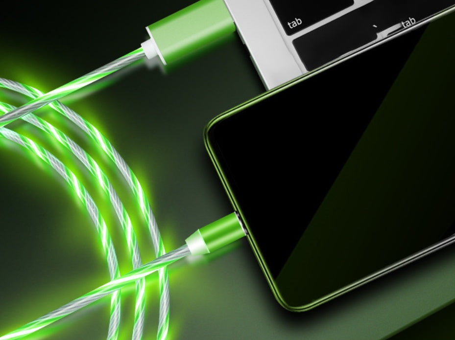 Kompatibel mit Apple – Leuchtendes Magnetisches Datenkabel mit Fließlicht-Effekt
