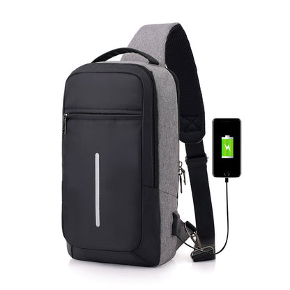 Diebstahlsichere Brusttasche mit USB-Ladeanschluss