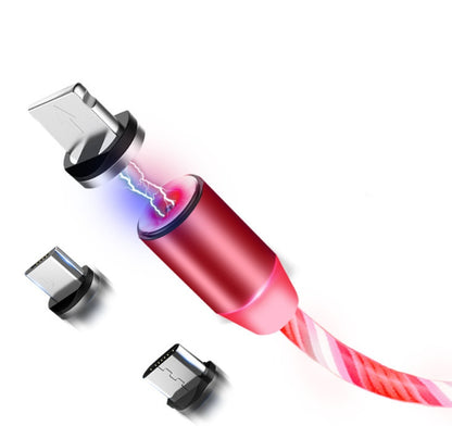 Kompatibel mit Apple – Leuchtendes Magnetisches Datenkabel mit Fließlicht-Effekt