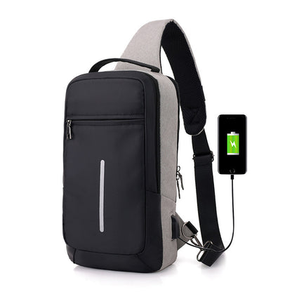 Diebstahlsichere Brusttasche mit USB-Ladeanschluss