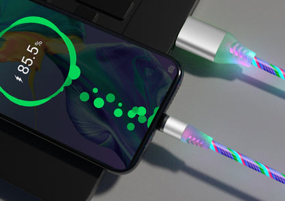 Kompatibel mit Apple – Leuchtendes Magnetisches Datenkabel mit Fließlicht-Effekt