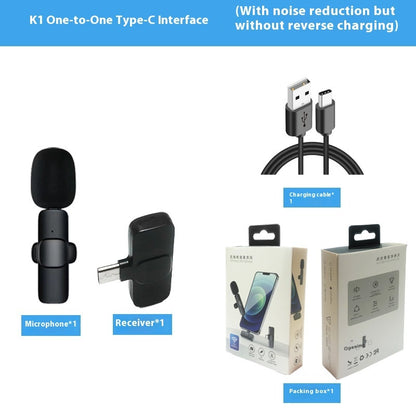 1-zu-2 Kabelloses Ansteckmikrofon – Plug & Play, Geräuschunterdrückung