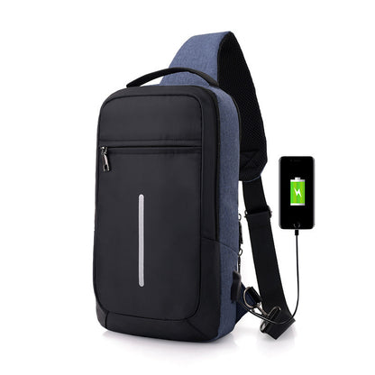 Diebstahlsichere Brusttasche mit USB-Ladeanschluss