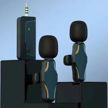 1-zu-2 Kabelloses Ansteckmikrofon – Plug & Play, Geräuschunterdrückung