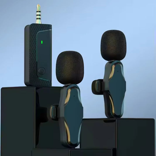 1-zu-2 Kabelloses Ansteckmikrofon – Plug & Play, Geräuschunterdrückung