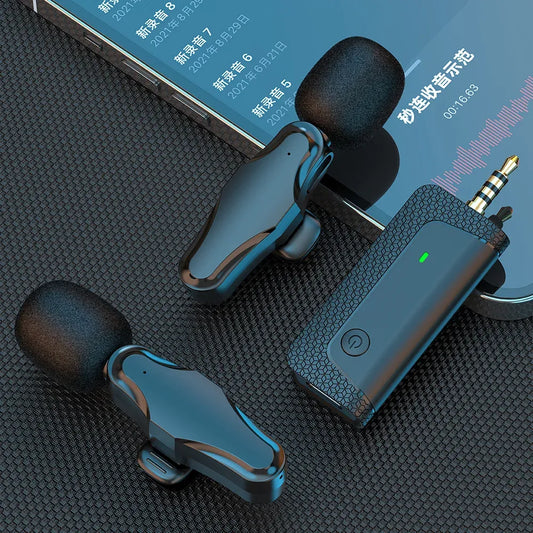 1-zu-2 Kabelloses Ansteckmikrofon – Plug & Play, Geräuschunterdrückung